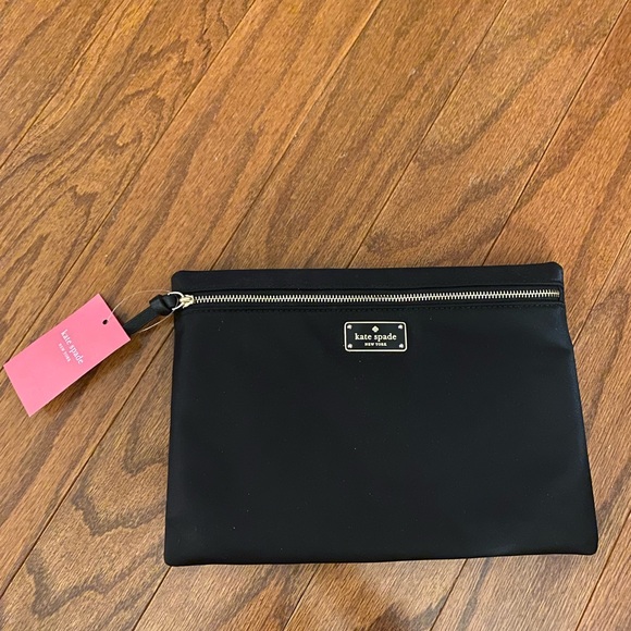 Kate Spade Black Zip Pouch - Picture 1 of 3